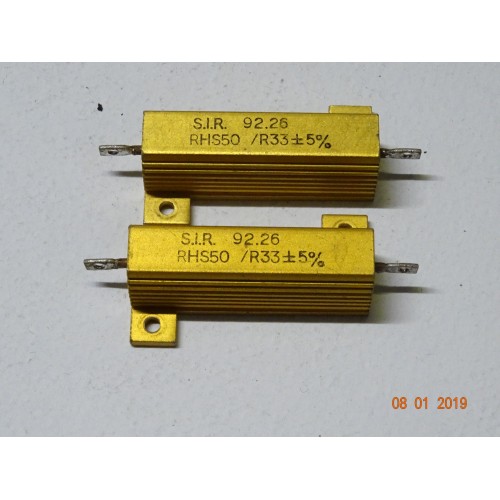 ARMOURED RESISTOR OF 0.33 OHMS 50 WATTS