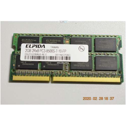 ELPIDA  EBJ21UE8BAU0-AE-E 2GB PC3-8500 DDR3-1066 204-PIN Laptop RAM  (2286IB1)