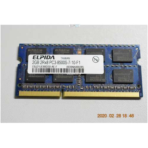 Memory Sodimm DDR3 1.0 GB 1RX8 PC3 10600S (IA1)