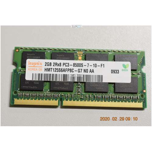 Memory Sodimm DDR3 1.0 GB 1RX8 PC3 10600S (IA1)