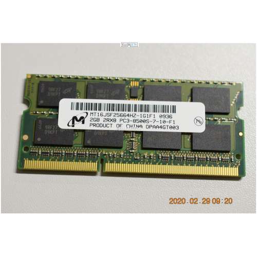 Memory Sodimm DDR3 1.0 GB 1RX8 PC3 10600S (IA1)