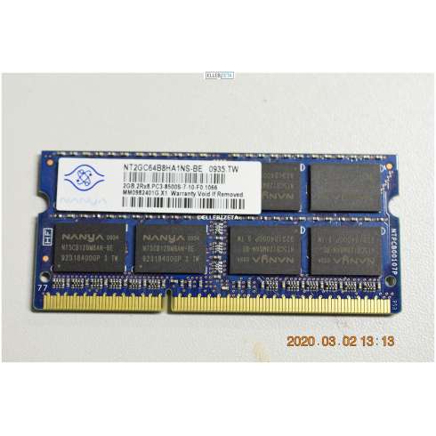 Memory DDR3 Sodimm 2x 1.0 GB 1RX8 PC3 10600S (IB1)