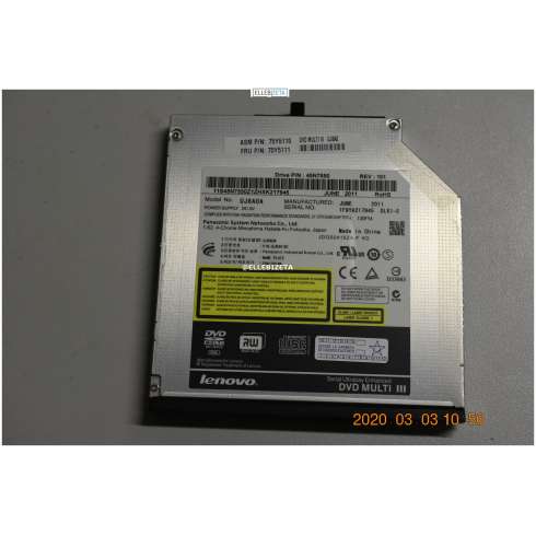 ULTABAY ENHANCED PANASONIC  DVD RW UJ8A0 LENOVO P/N 75Y5111  (2312/IB0/C3/1)