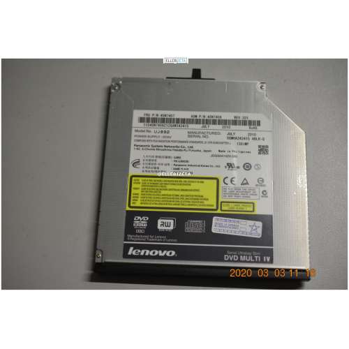 ULTABAY  SLIM DVD MULTI IV PANASONIC  DVD RW UJ892 LENOVO P/N 45N7457  (2317/IB0/C3/4)
