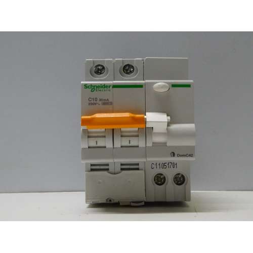 19276 SCHNEIDER LIBRIO Interruttore Magnetotermico Differenziale 1P+N-C10-30mA-AC (ARM 7/4)