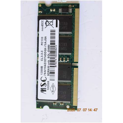 Ram Pc 133 128 Mb SDRAM CL 3-3-3 non ECC  (2658/EA2/C1)