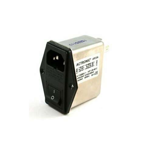Actronic AR13 Filtro EMI Rete Antidisturbo con Fusibile e Interruttore 250 V.6Amp