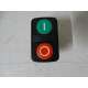 ZB4BA73417 Testa pulsante doppio Ø22 rossa + verde - 0/I  IP40 Schneider