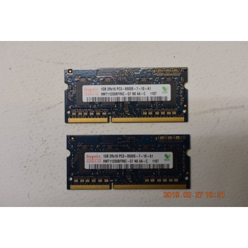 Memory DDR3 Sodimm 2x 1.0 GB 2RX16 PC3 8500 S (IB1)