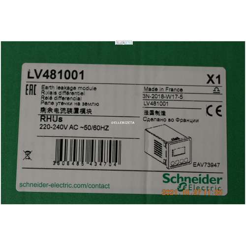 Schneider LV481001 Relè Differenziale 220 -240 Vac RHUs 0,03...30 A 0..5 s