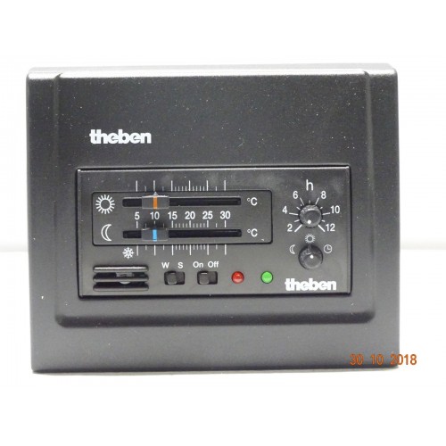 THEBEN Termostato Ambiente Automatico THERMO 3P Colore NERO 