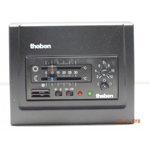 THEBEN Termostato Ambiente Automatico THERMO 3P Colore NERO 