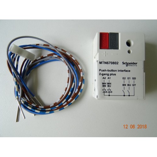 KNX MTN670802 Interfaccia Pulsanti Convenz 2 Canali Scatola Rovinata