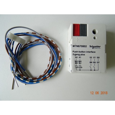 SCHNEIDER KNX MTN670802 Interface Conventional push Buttons 2 Channels Damaged Box (ARM5-2)