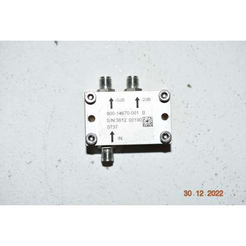 PowerWare 800-14671-001 B RF Coassiale SMA 3-Port Passive Signal Diplexer/Combiner