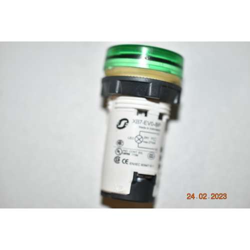 Schneider Harmony XB7EVO3BP Spia monolitica Verde Led integrato 22mm 24 Volt DC/AC