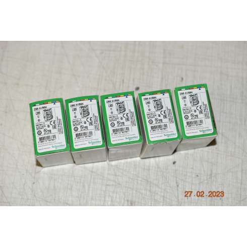 Schneider ZB5AVB64 5 Pezzi Gruppo completo Harmony XB5 Led Blu 24 Volt AC DC