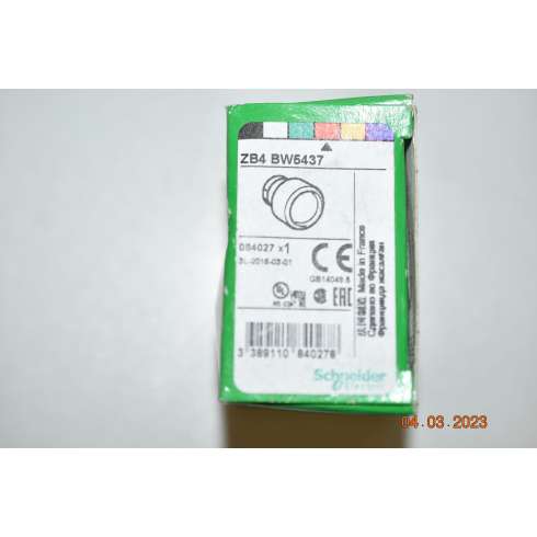 Schneider 3 Pezzi ZB4 BW5437 Testa Pulsante Luminoso 22mm Rossa Metallo