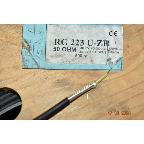 1 metro Cavo coassiale Radiofrequnza RG223 U-ZH 