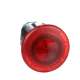 Testa Pulsante Fungo 40mm illuminato Rosso ritorno a molla metallo 22mm