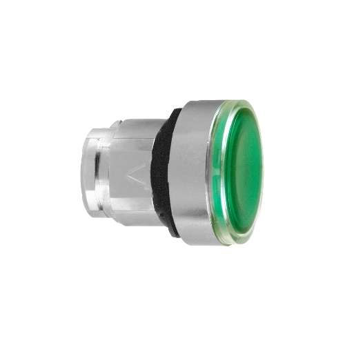 Testa per pulsante illuminato ZB4BH033 Metallo Verde a filo Push-push