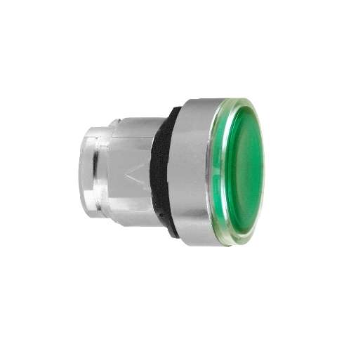 Testa per pulsante illuminato ZB4BH033 Metallo Verde a filo Push-push