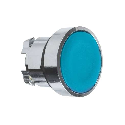 Testa a Pulsante ZB4BA6 Blu Metallo 22mm Ritorno a molla Harmony XB4