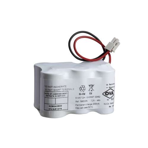 Schneider OVA51076-batteria NICD 7,2 V 4Ah per lampada di emergenza +varie