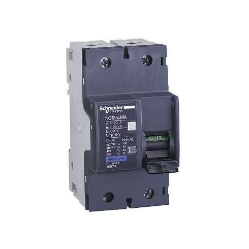 Schneider 18869 Interruttore automatico Acti9 NG 125LMA 2P 6.3A Curva  MA 50KA IEC/EN