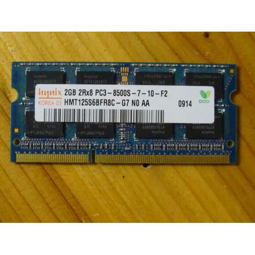 Memory Sodimm DDR3 1.0 GB 1RX8 PC3 10600S (IA1)