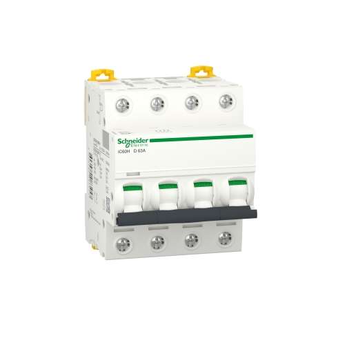 Schneider  A9F85463 Interruttore magnetotermico iC60H 4P D 63A 10000A