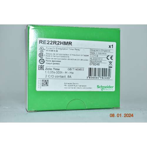 Schneider RE22R2HMR Relè temporizzato  0.05s..300h -24..240 V AC/DC 2C/O
