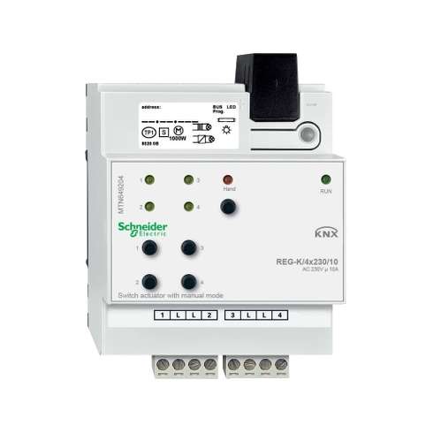 KNX MTN649204 Schneider REG-K/4x230 /10  Attuatore di Commutazione  Schneider
