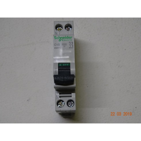 19276 SCHNEIDER LIBRIO Interruttore Magnetotermico Differenziale 1P+N-C10-30mA-AC (ARM 7/4)