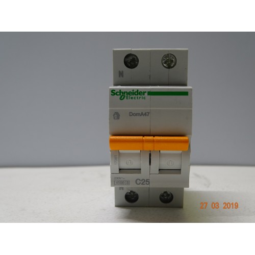  17381 Interruttore Magnetotermico DomA47 1P+N C 25A-4500A  (C-A-3)