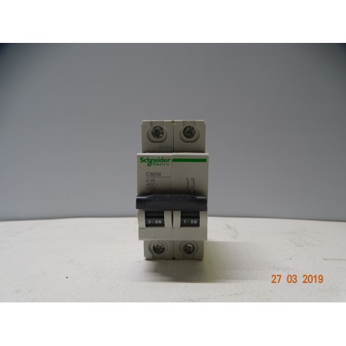  24268 Interruttore Magnetotermico C60N 2P 10A CURVA C 6000A   (C-A-3)