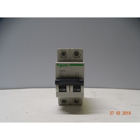  24268 Interruttore Magnetotermico C60N 2P 10A CURVA C 6000A   (C-A-3)