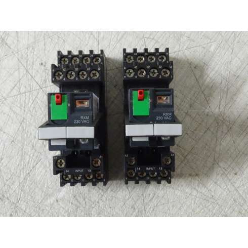 RXM4AB2P7PVM Relè RXM-Pulsante Test+LED Pre-Montato-Base Contatti Misti 2 PEZZI