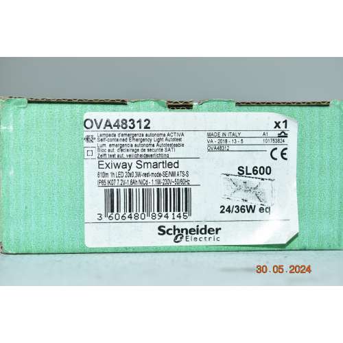 Schneider OVA 48312 Lampada di emergenza 610lm Led 20X0.3 Watt SE IP65