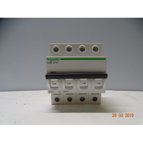 A9F77410 Interruttore Magnetotermico IC60N-4P-10A-Curva C-6000A (C-A-3)