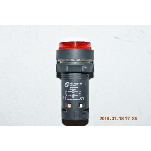 Schneider Harmony XB7NW34B2 Pulsante illuminato Led  Rosso24 Volt DC/AC 1NC