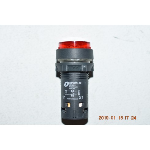 Schneider Harmony XB7NW34B2 Pulsante illuminato Led  Rosso24 Volt DC/AC 1NC