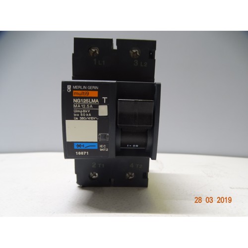 18871 Interruttore Magnetotermico NG125LMA-2P-12,5A-Curva MA  (C-A-3)