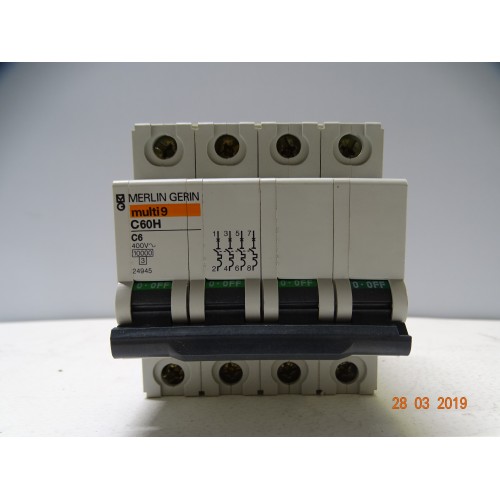  24945 Interruttore Magnetotermico C60H-4P-6A-Curva C-10KA  (C-B-3)