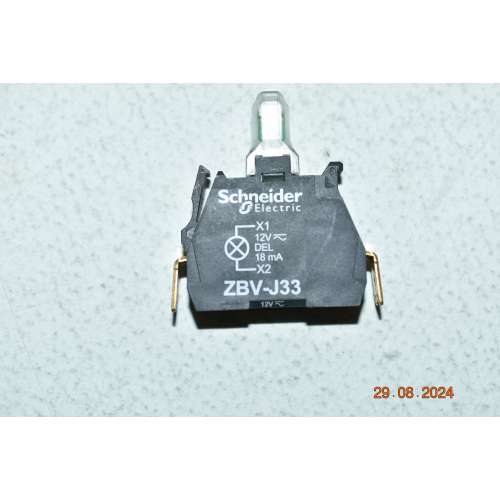 Schneider  ZBVJ33 Elemento Luminoso Led Verde 12 V AC/DC Harmony 22 mm