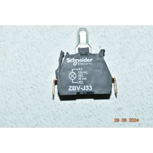 Schneider  ZBVJ33 Elemento Luminoso Led Verde 12 V AC/DC Harmony 22 mm