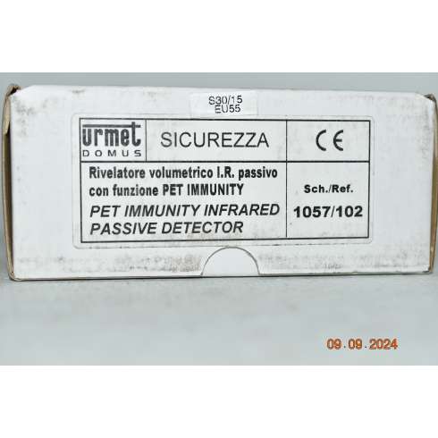 URMET Domus 1057/102 Sensore INFRAROSSO RADIO BIDIREZIONALE con Funzione PET IMMUNITY