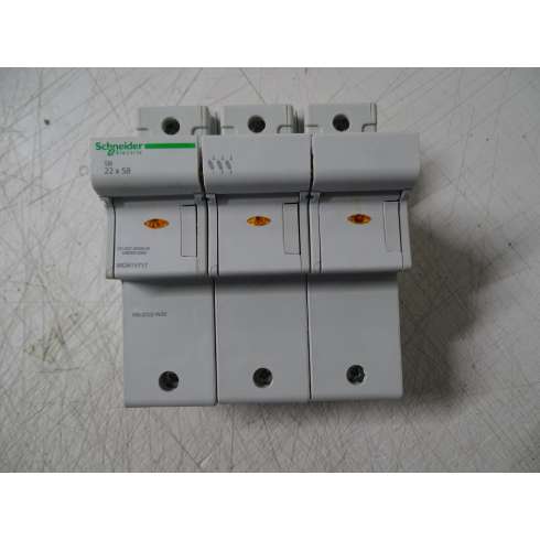 Schneider  MGN15717 Base portafusibile  SBI 22X58 3Poli con spia 100 Amp 690 V