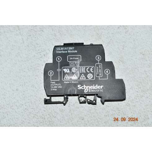 Schneider Zelio SSLM1A13M7 Relè stato solido Guida Din Ing 90-280 Vac Out 12-280 Vac 3Amp