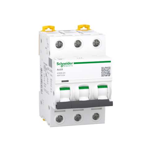 Schneider A9F75304 Interruttore Magnetotermico iC60 3P D 4 Amp 6000A
